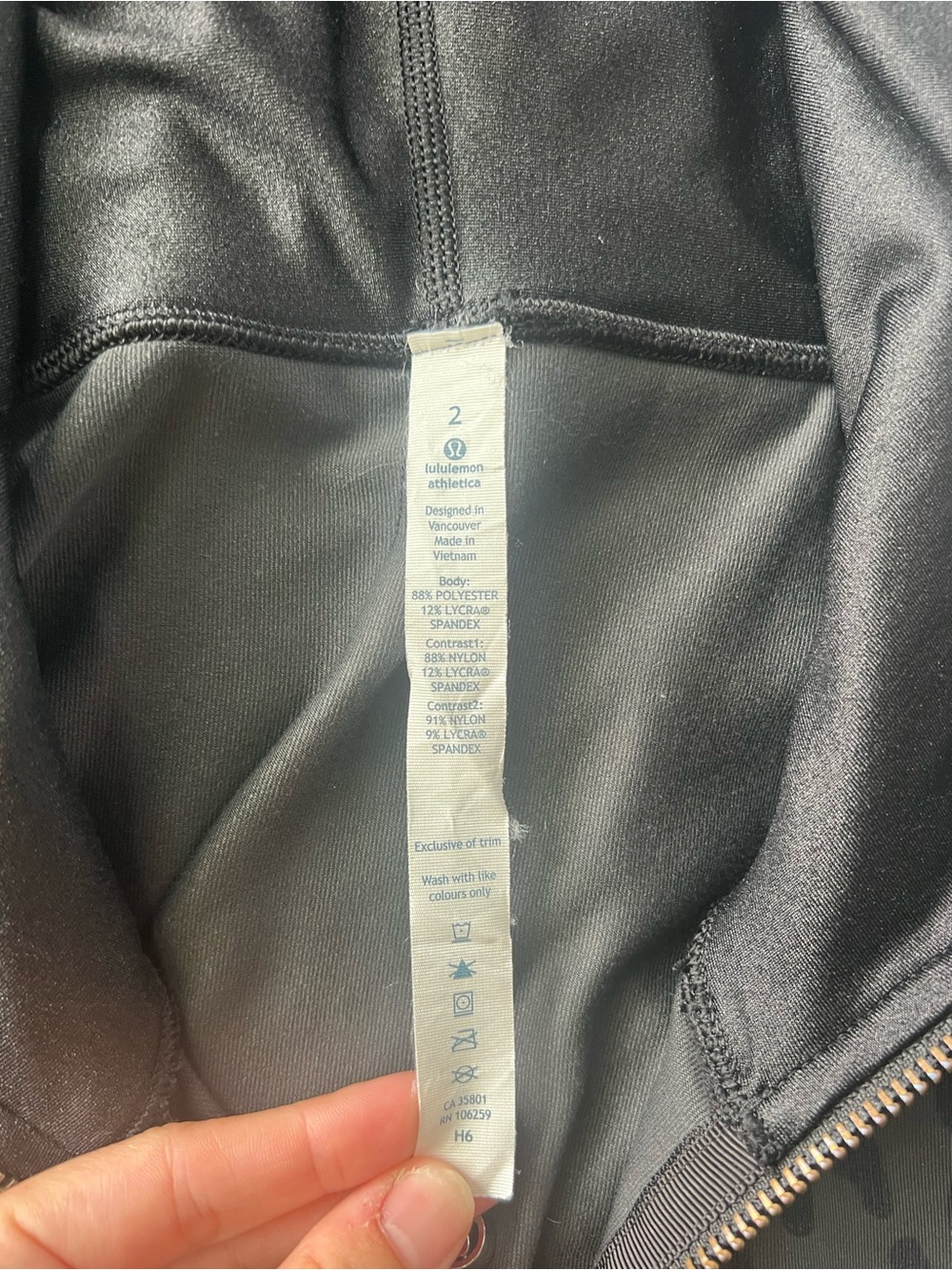 Lululemon Women’s Namasker Hooded Jacket Animal Swirl Deep Coal Black | Size 2 - Picture 7 of 14